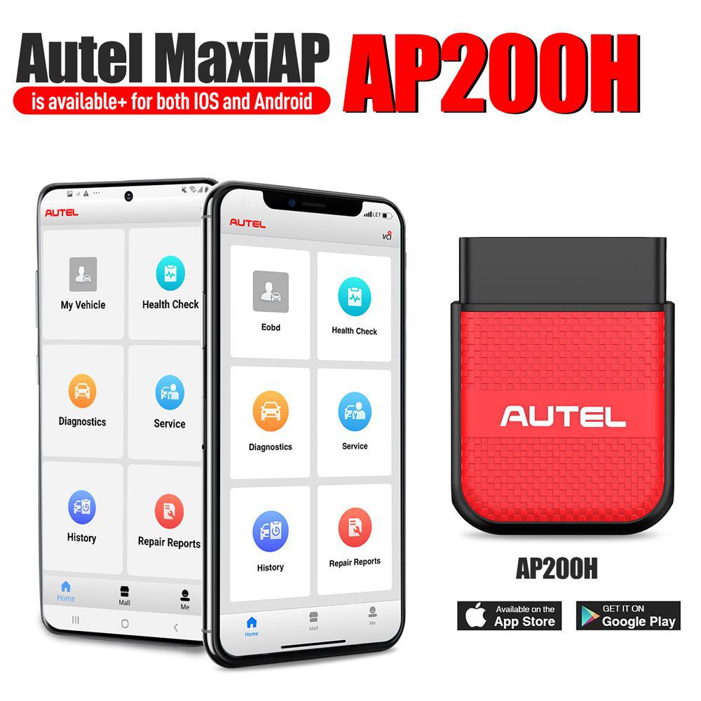 AUTEL MaxiAP AP200H Wireless Bluetooth OBD2 Scanner für alle Fahrzeuge Arbeiten auf iOS und Android