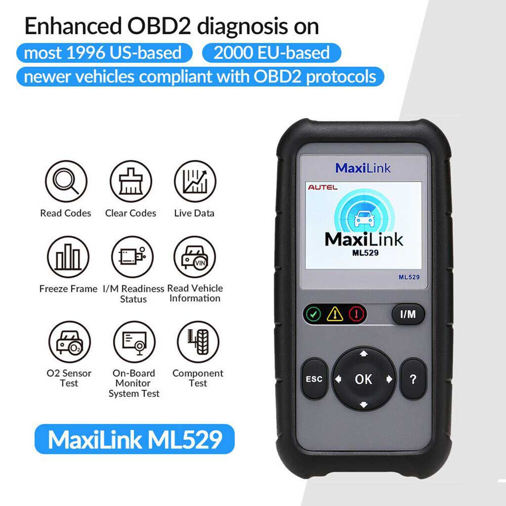 Original Author Maxilink ML529 OBD2 Scanner mit Full OBD2 Funktionen Upgrade Version von AL519