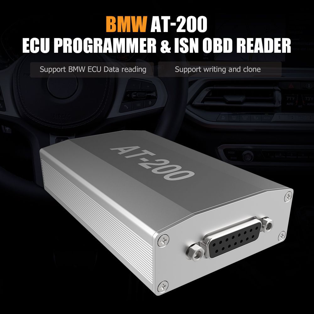 BMW AT-200 AT200 V1.7.0 ECU Programmierer & ISN OBD Reader Support MSV90 MSD85 MSD87 B48