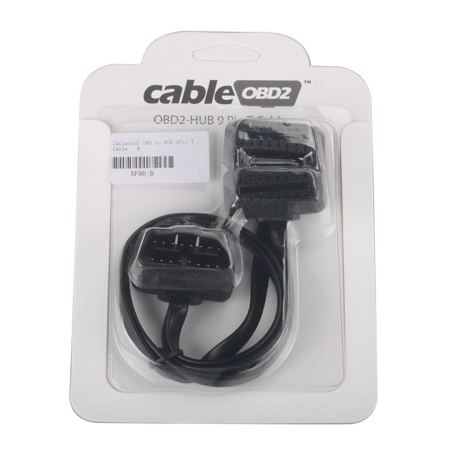 Cableobd2 OBD to HUB 9Pin T Cable for ELM327 /AdblueobD2 /NitroOBD2 /EcoOBD2 /GPS /Navigation Devices