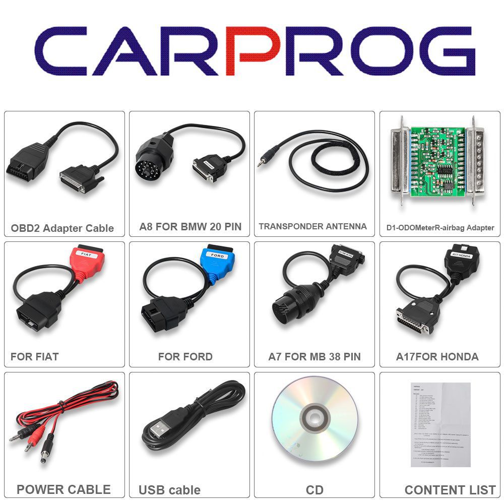 Promotion Carprog Full Perfect Online Version Firmware V8.21 Software V10.93 with All 21 Adapters Including Full Authorization