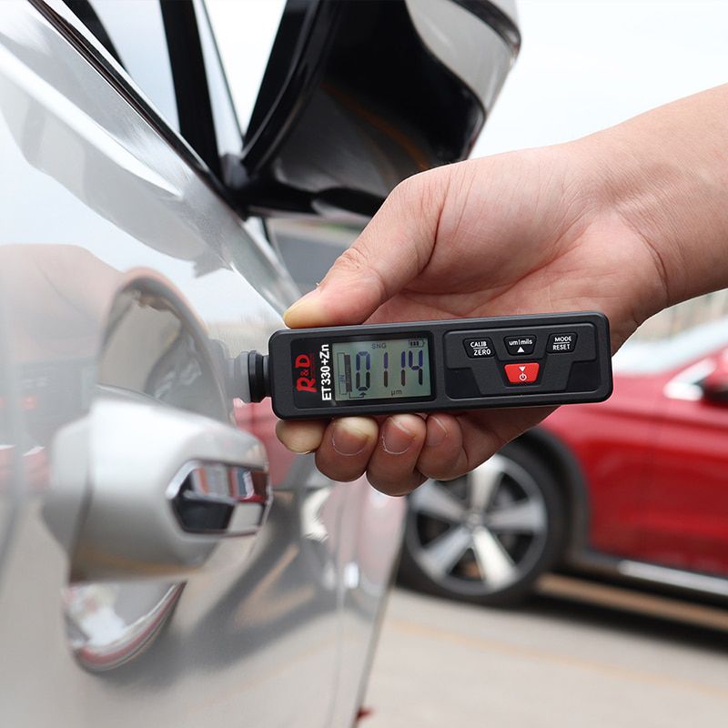 R&D ET330 Car Paint Thickness Gauge Electroplate Metal Coating Thickness Gauge for Car 0-1500um Fe& NFe Coating Meter