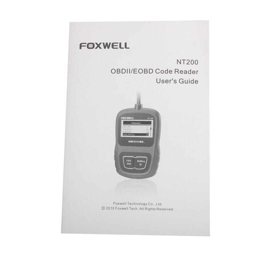 Foxwell CAN OBDII /EOBD Code Reader NT200 Mehrsprachigkeit und Update Free Lifetime