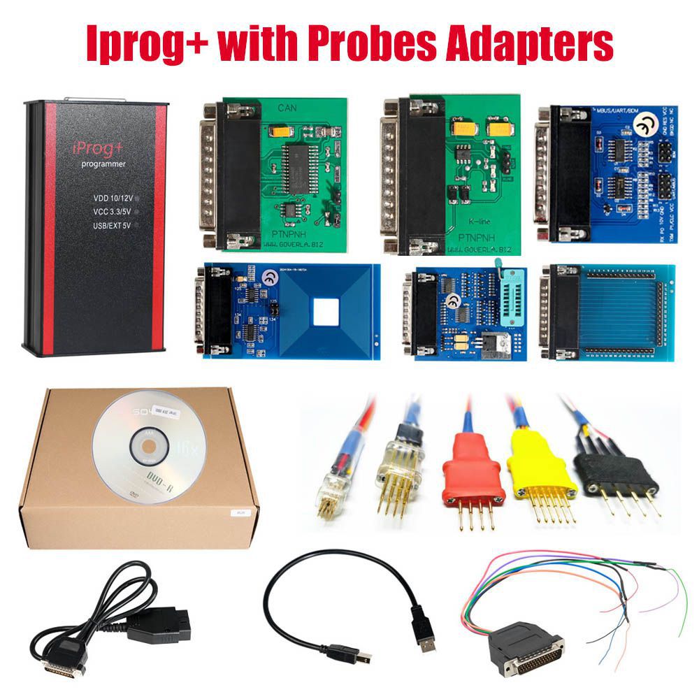 V84 Iprog+ Pro Programmer mit Sonden Adapter für in-Circuit ECU