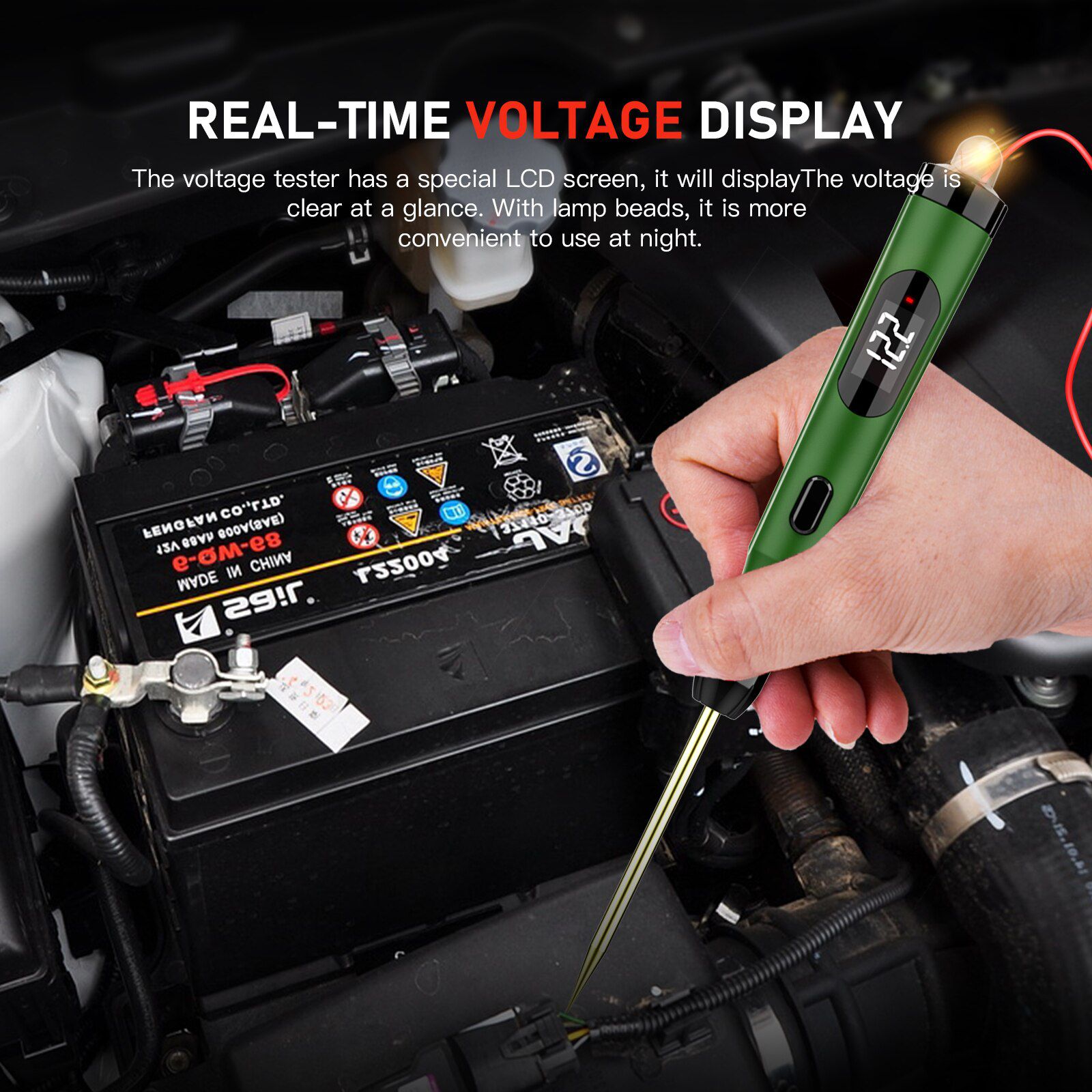 JDiag P50 Auto Elektrische Schaltung Tester Probe 5V-30V Digitale Anzeige Schaltung Test Pen Auto Schaltung Tester Lampe Spannung Test Pen