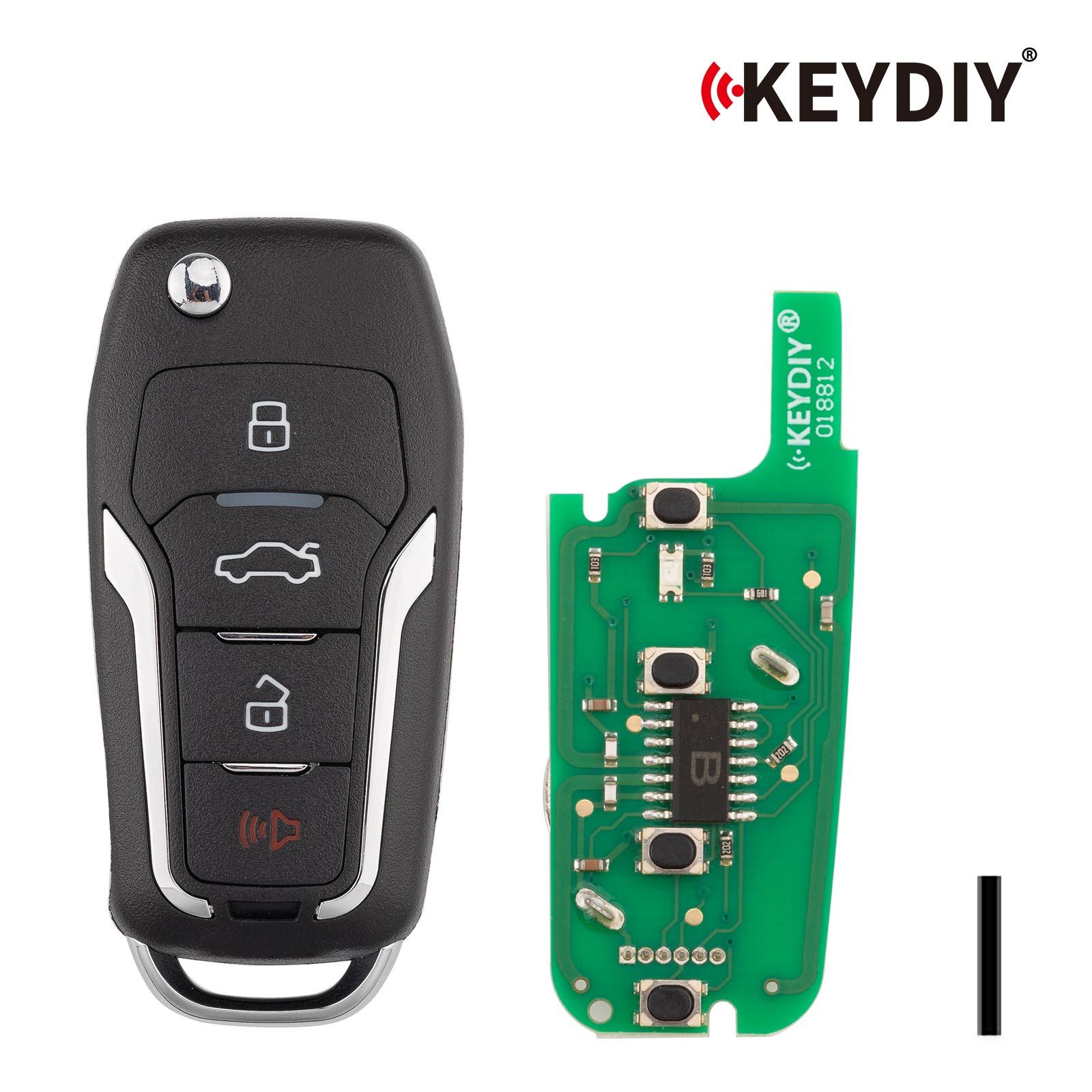 KEYDIY KD B12-4 Flip Universal Remote Key Type 3+1 Buttons for Ford Type 5pcs/lot