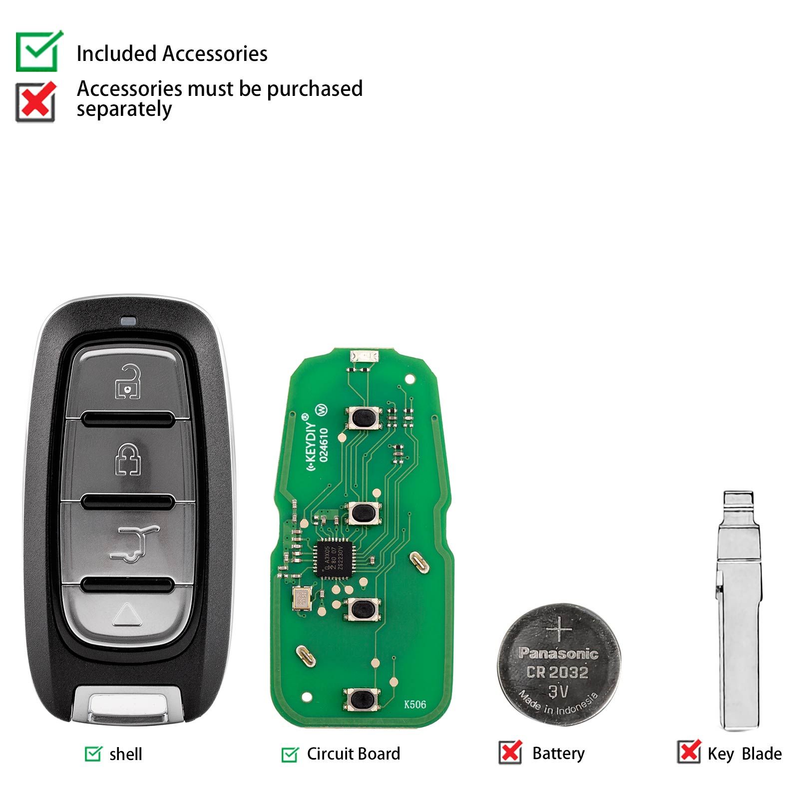 KEYDIY KD ZB27-4 Universal Smart Remote Key 4 Tasten für Chrysler Typ 5pcs/lot