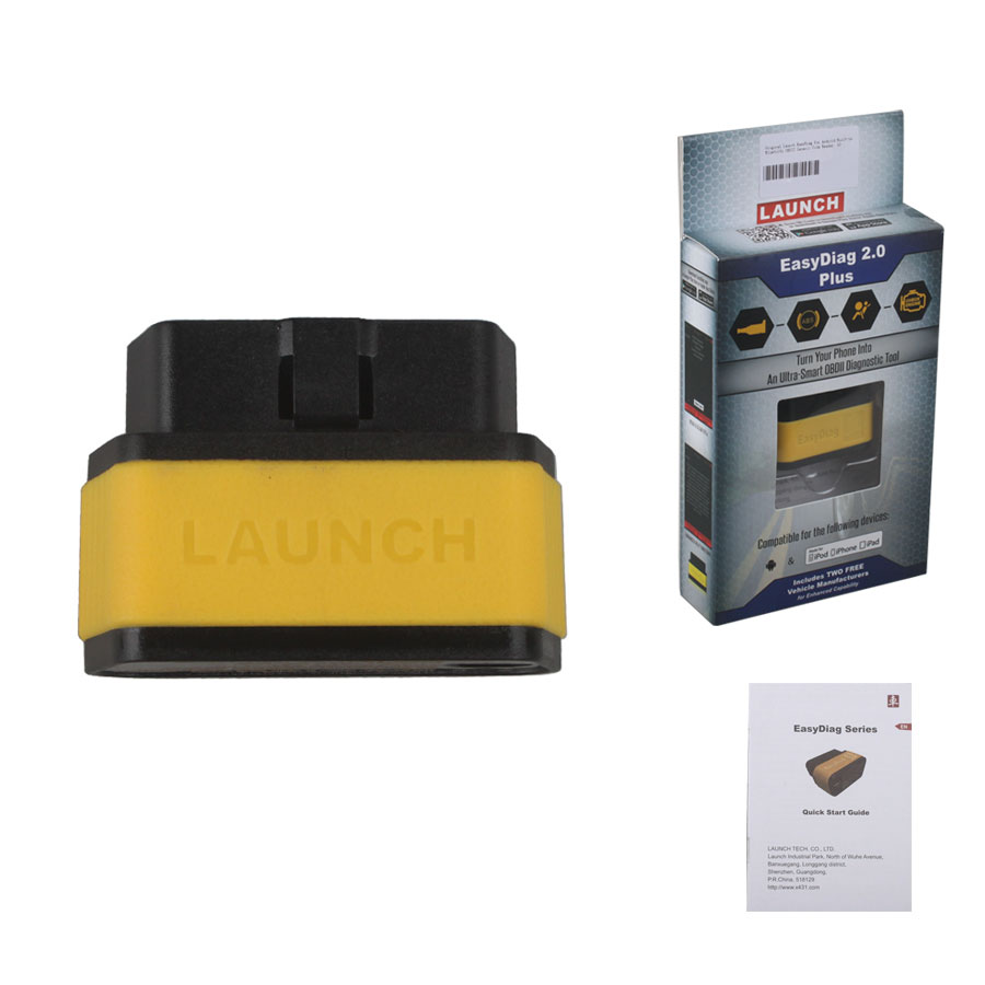 Launch X431 EasyDiag 2.0 Plus OBDII Code Reader für iOS /Android mit Two Free Car Software