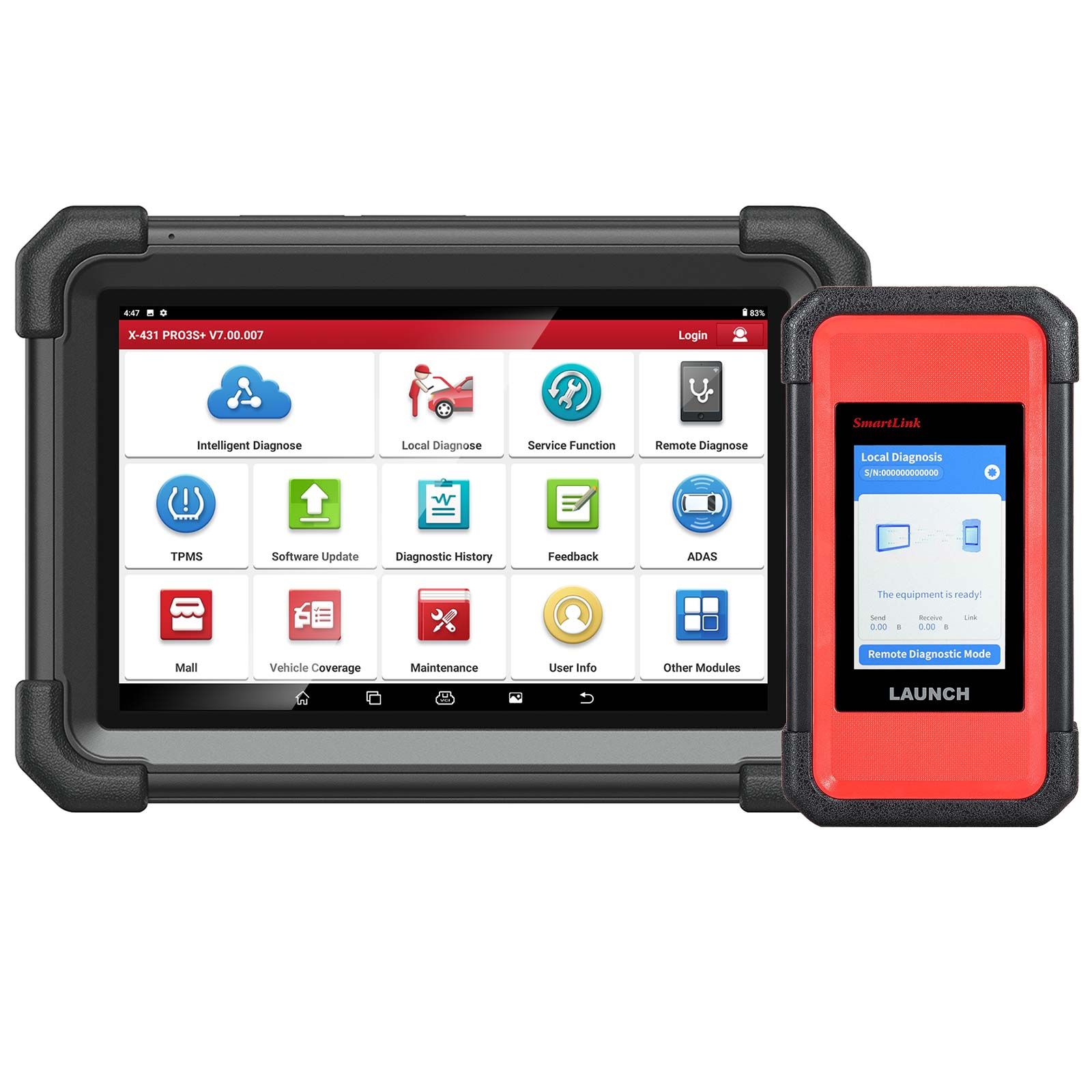 2025 LAUNCH X431 PRO3S+ SmartLink HD for 12V&24V Diesel&Gasoline Support Bi-Directional Scan Tool, ECU Coding, Support CANFD &DOIP, J2534 Programming