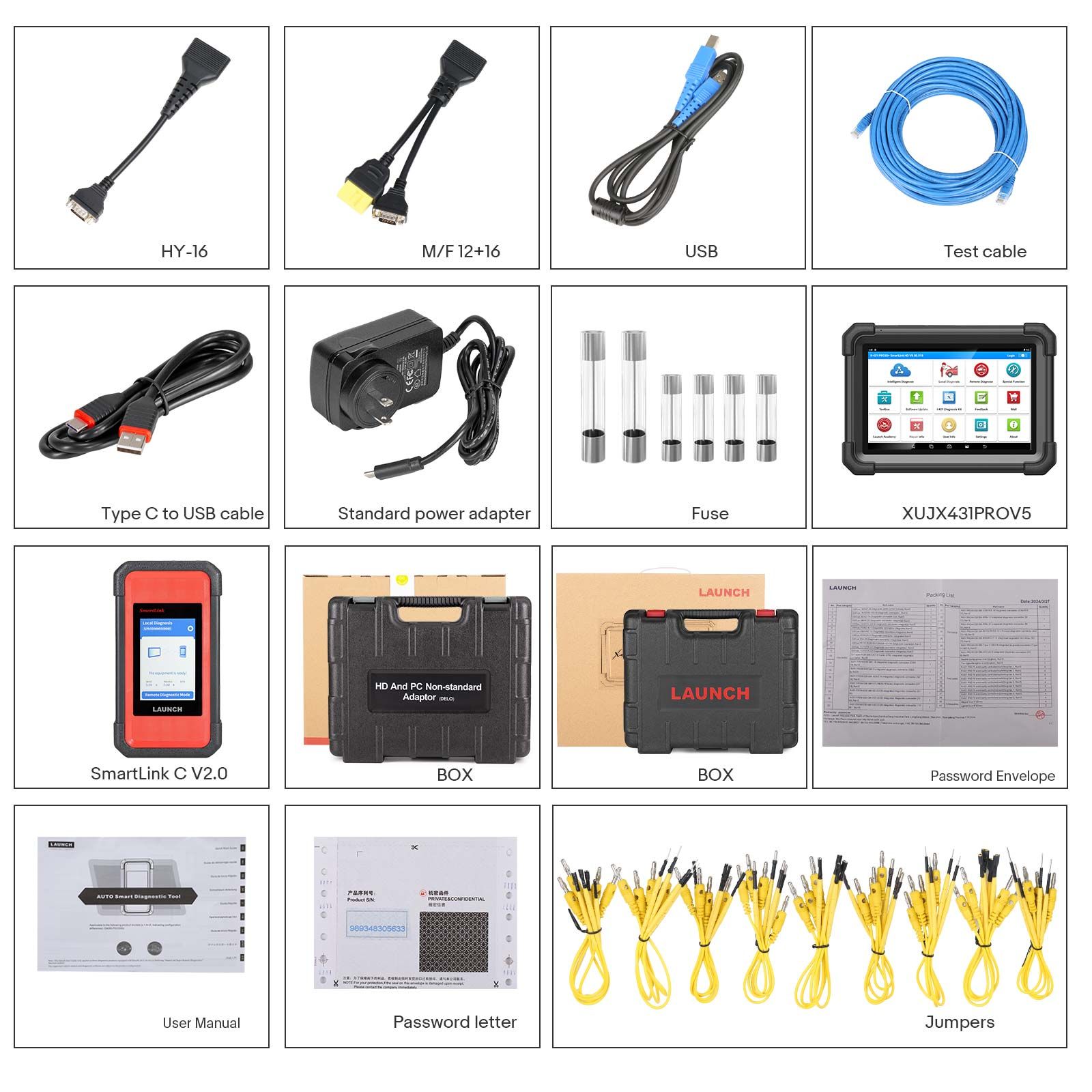 2025 LAUNCH X431 PRO3S+ SmartLink HD for 12V&24V Diesel&Gasoline Support Bi-Directional Scan Tool, ECU Coding, Support CANFD &DOIP, J2534 Programming
