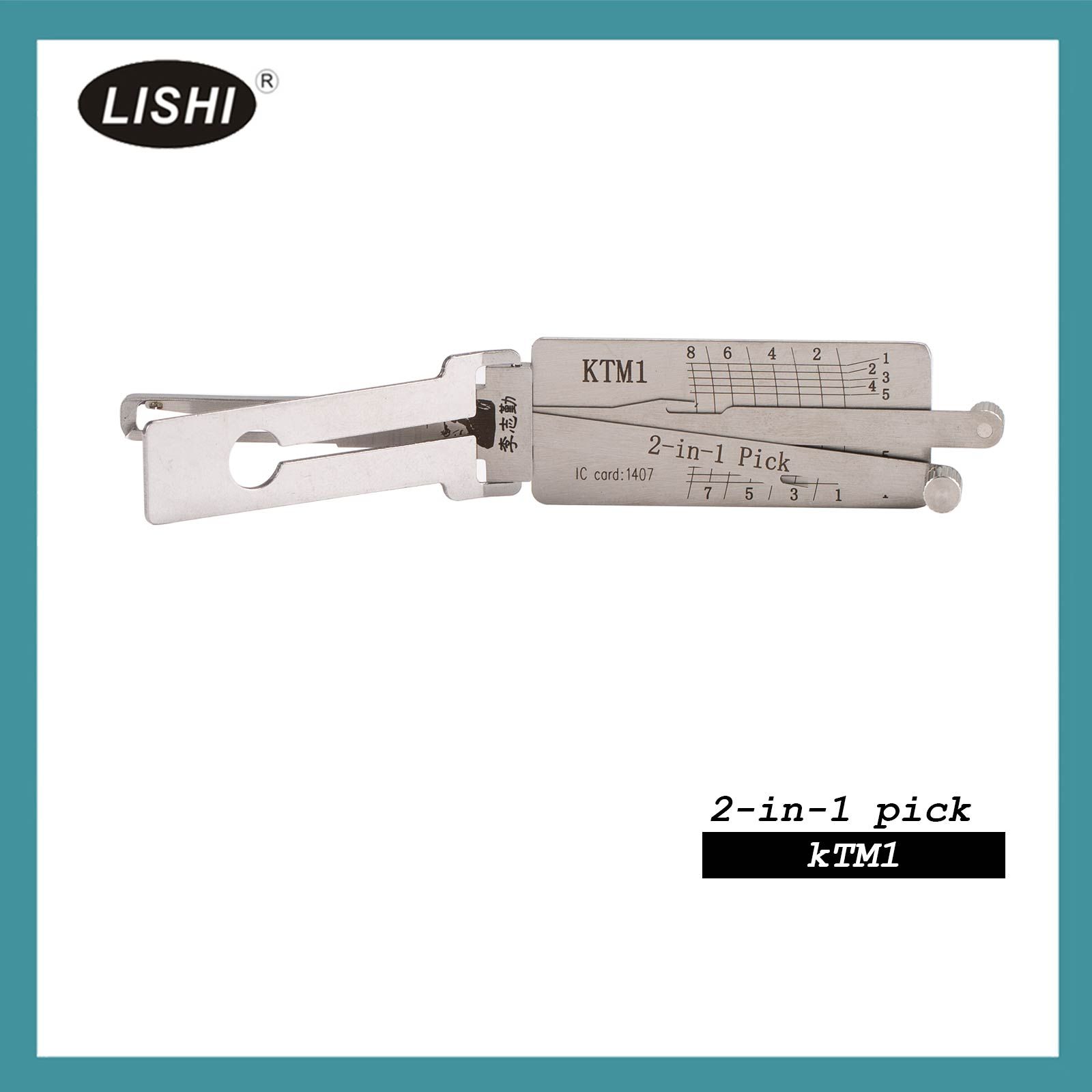 LISHI KTM1 End Milling Tool 2-in-1 Pick & Decoder for KTM & Yamaha Motorcycle