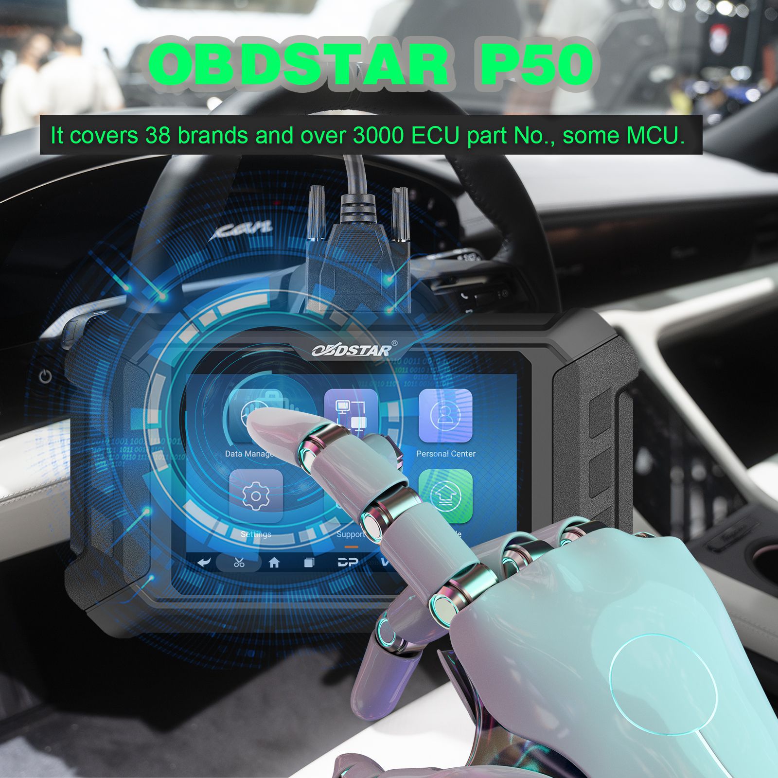 OBDSTAR P50 Airbag Reset Intelligent Airbag Reset Tool Covers 38 Marken und über 6600+ ECU Part No.