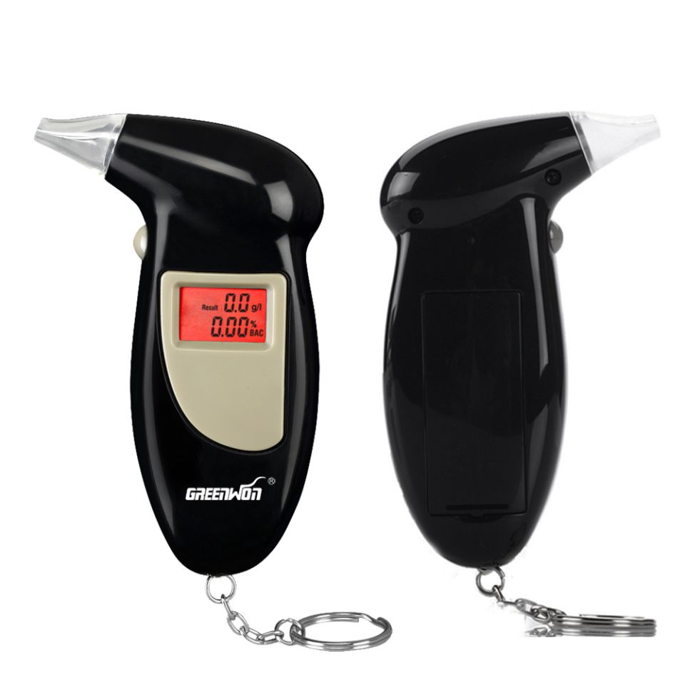 Professionelle LED -Display -Blase Alkohol Tester Betrunkener Fahrtest Portable Alkohol -Detektor Keychain Nüchternheit Tester