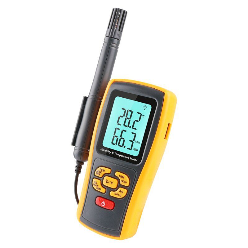 Portable Industrial Digital Thermometer Hygrometer K-Typ Thermoelement Labor Luft Temperatur Feuchte Meter C/F USB Datenlogger