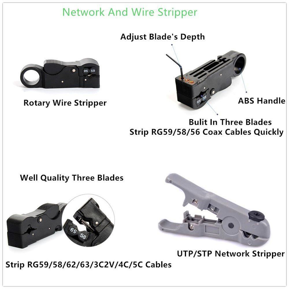 14pcs/set RJ45 RJ11 RJ12 CAT5 CAT5e Portable LAN Network Repair Tool Kit Utp Cable Tester UND Plier Crimp per Plug Clamp PC