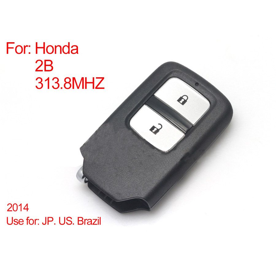Remote Control Key 2Buttons 313.8MHZ (schwarz) für Honda Intelligent