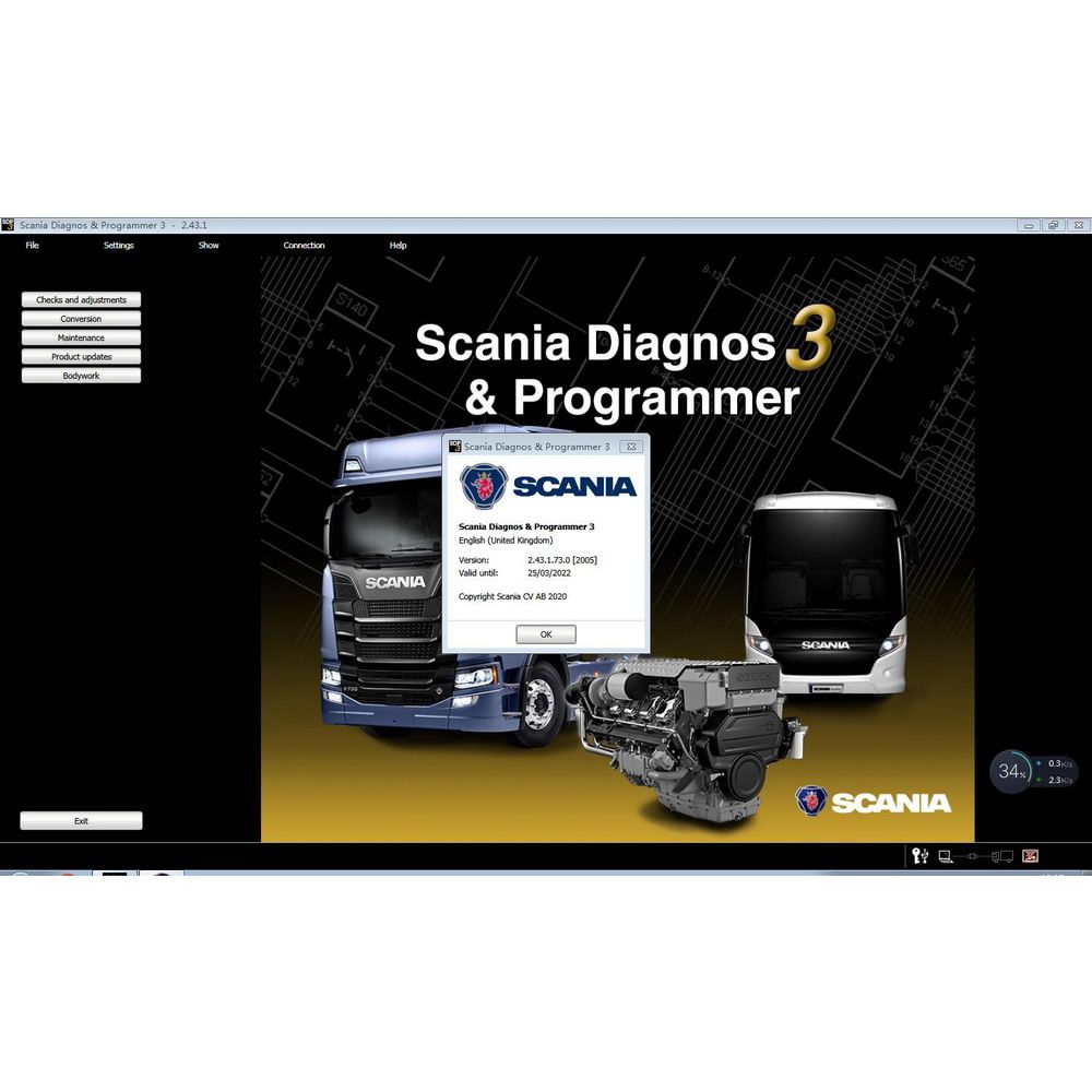Scania Diagnos & Programmierer 3.43 Scania SDP3 V2.43 ohne Dongle