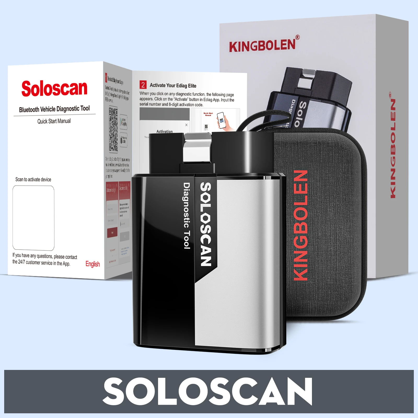 SOLOSCAN Vollsystem Auto Diagnose Werkzeug bidirektionale ECU Codierung Alle Service OBD2 Scanner Lebenszeit Kostenlose Aktualisierung