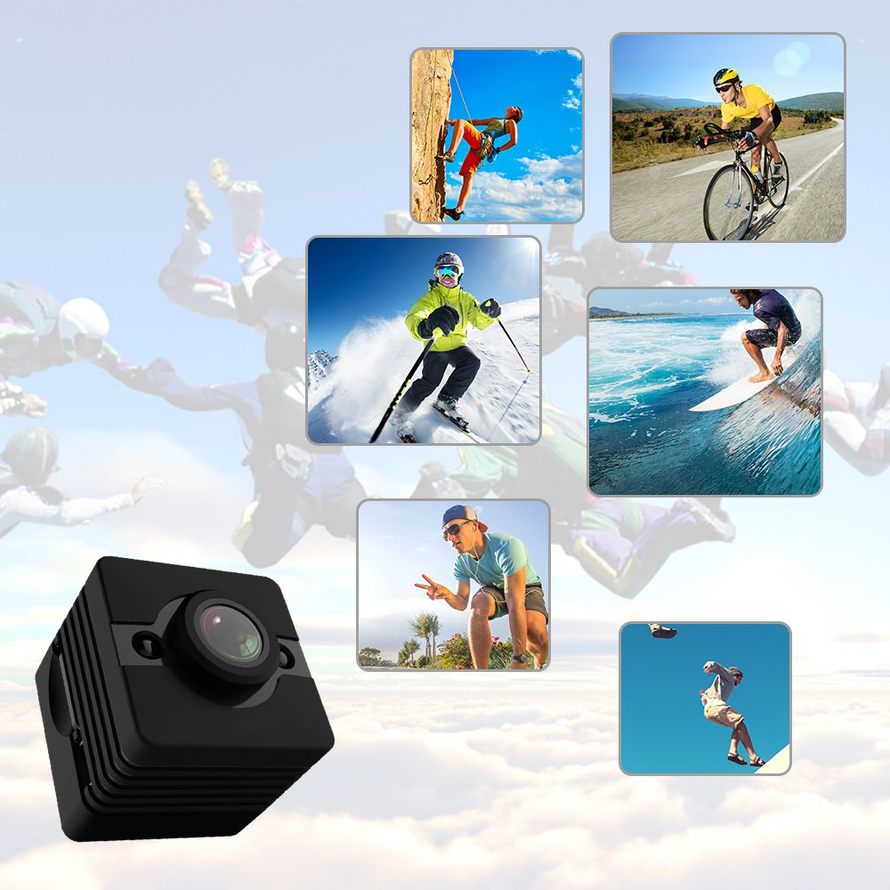SQ12 Mini Kamera HD 1080P Night Vision Mini Camcorder Sport Outdoor DV Wide Angle Sport Videokamera Wasserdichter Kamerarekorder