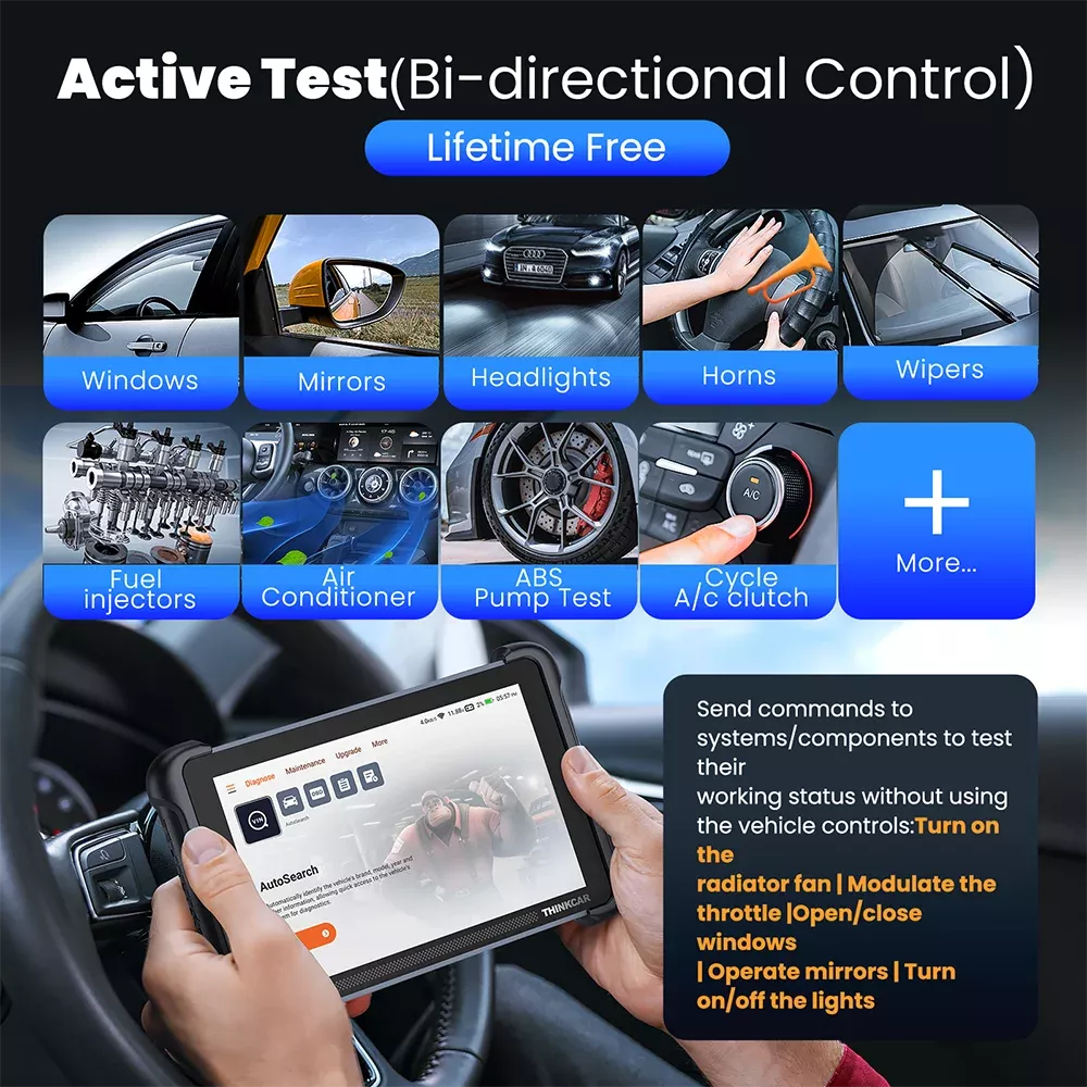 THINKCAR THINKSCAN 689BT Professionelles Auto Diagnosewerkzeug CANFD DOIP Bidirektionale ECU Codierung 34 Zurücksetzen des vollständigen System Obd2 Scanner