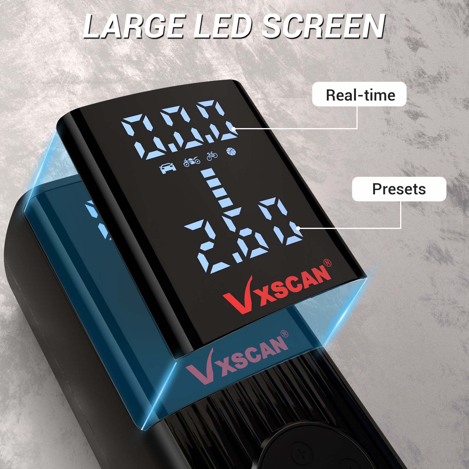 Reifen Inflator Tragbarer Luftkompressor, Drahtlose aufblasbare Pumpe, Luftpumpe passend für Auto Bike Ball Zigarettenanzünder und Stromversorgung 2-1