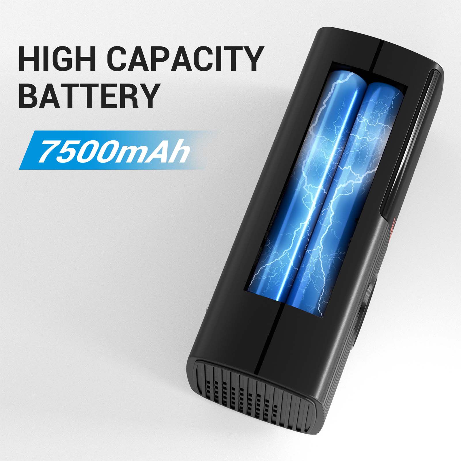 Reifen Inflator Tragbarer Luftkompressor, Drahtlose aufblasbare Pumpe, Luftpumpe passend für Auto Bike Ball Zigarettenanzünder und Stromversorgung 2-1