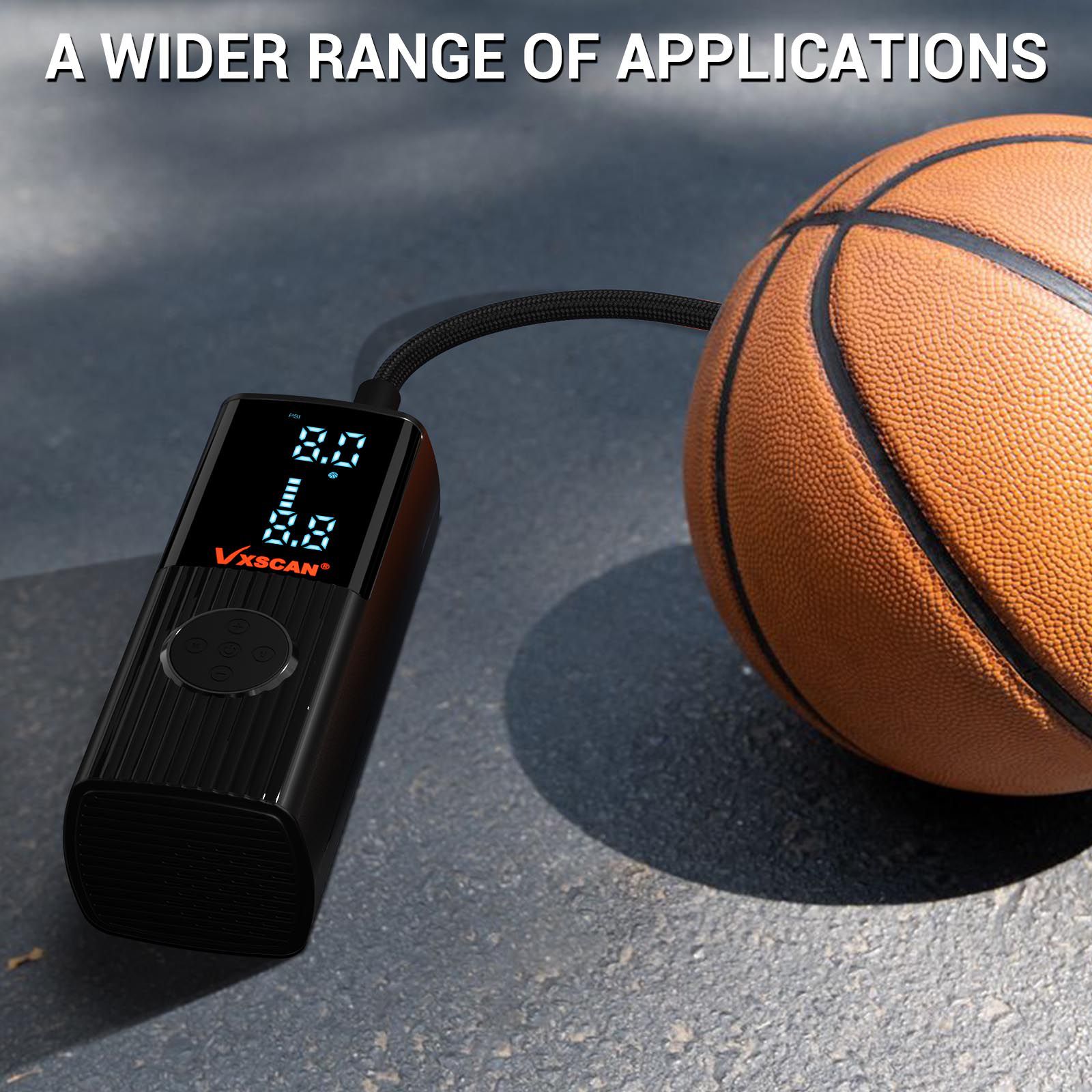 Reifen Inflator Tragbarer Luftkompressor, Drahtlose aufblasbare Pumpe, Luftpumpe passend für Auto Bike Ball Zigarettenanzünder und Stromversorgung 2-1