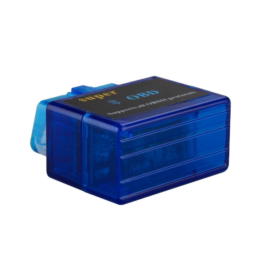 V1.5 Mini ELM327 ELM 327 OBD2 Bluetooth Interface Auto OBDII Diagnostic Scanner (Blau)
