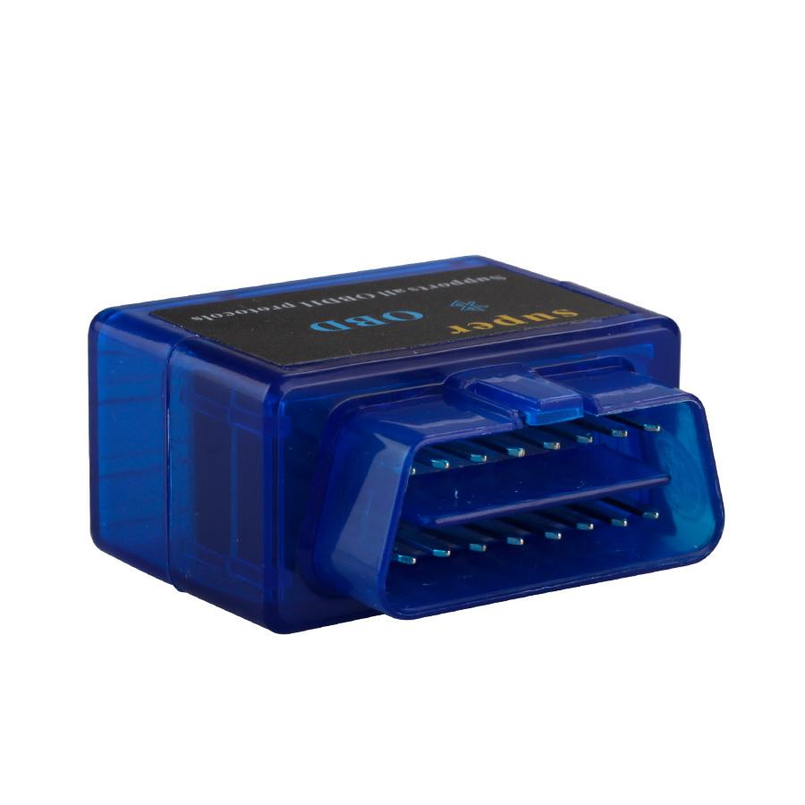 V1.5 Mini ELM327 ELM 327 OBD2 Bluetooth Interface Auto OBDII Diagnostic Scanner (Blau)