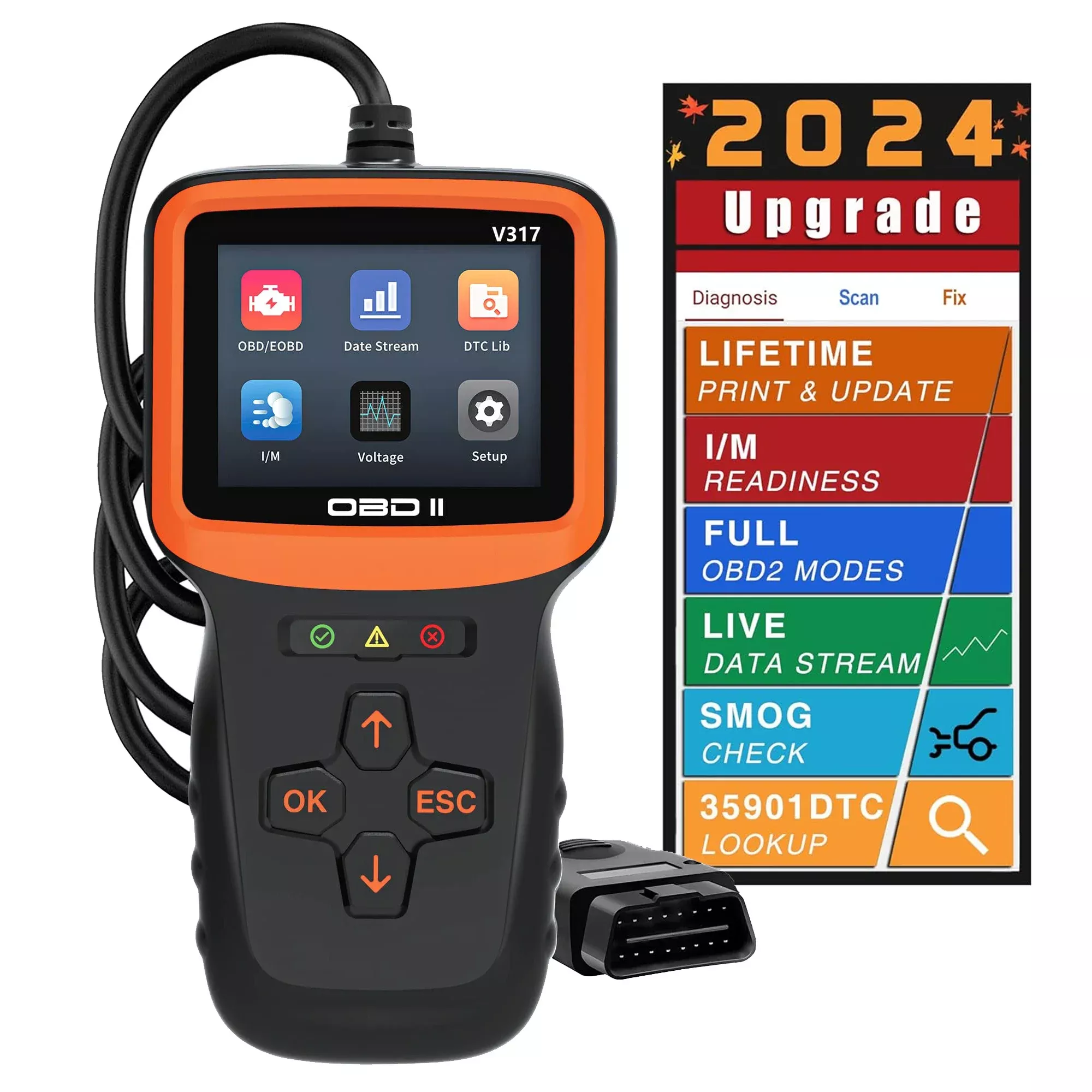 V317 OBD2 Auto Diagnosescanner OBD2 Diagnosescanner OBD2 mit Reset I/M Readiness