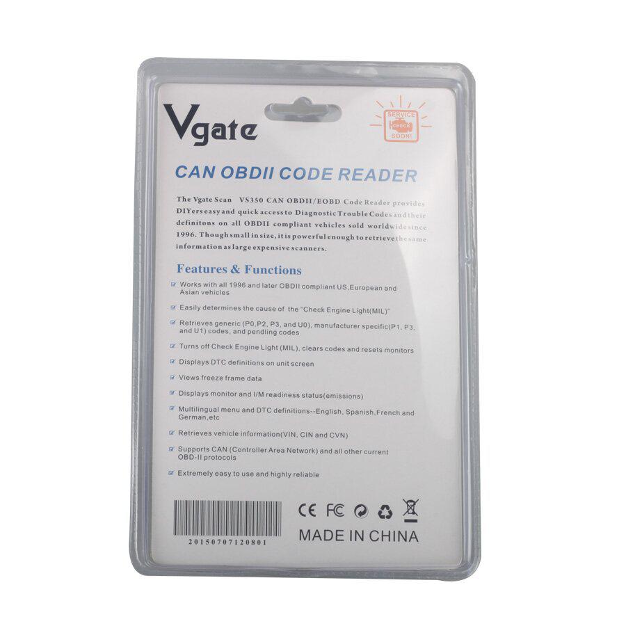 Vgate VS350 CAN BUS /OBDII Code Reader
