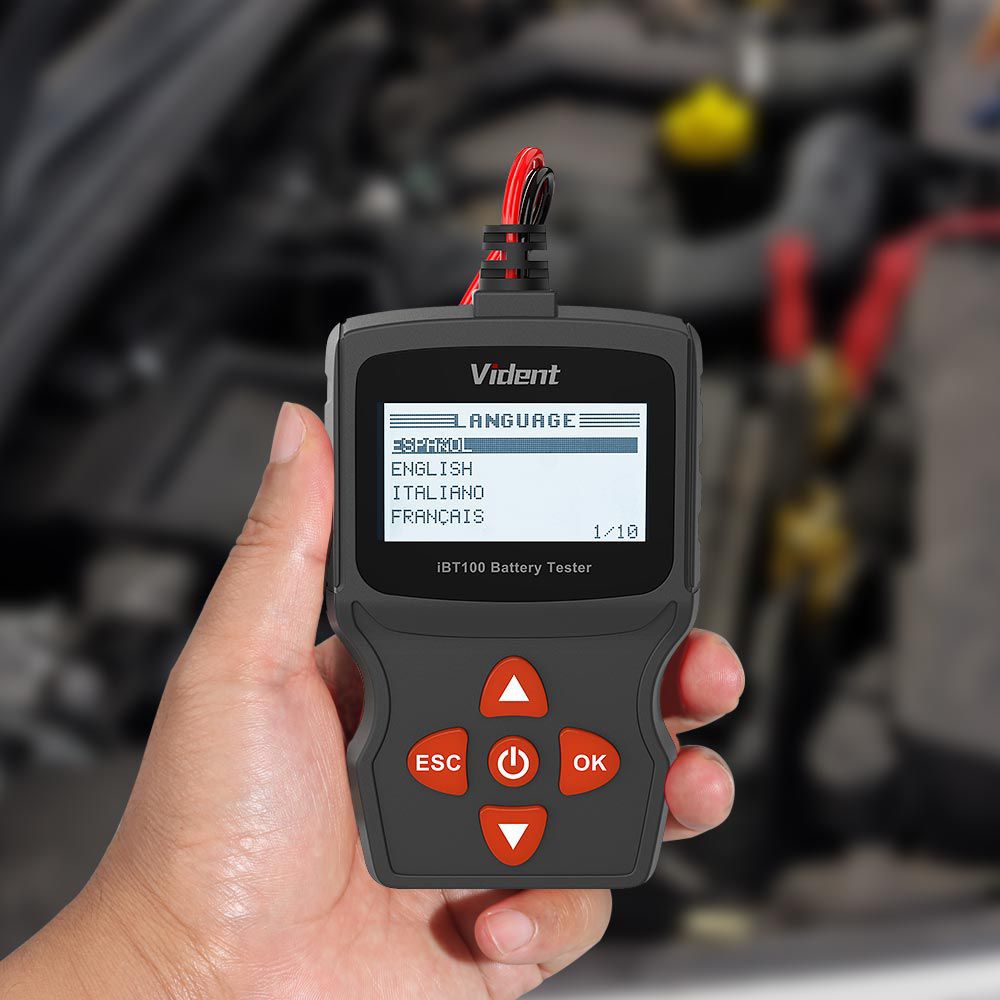 Videont iBT100 12V Battery Analyzer for Flooded, AGM,GEL 100-1100CCA Automotive Tester Diagnostic Tool