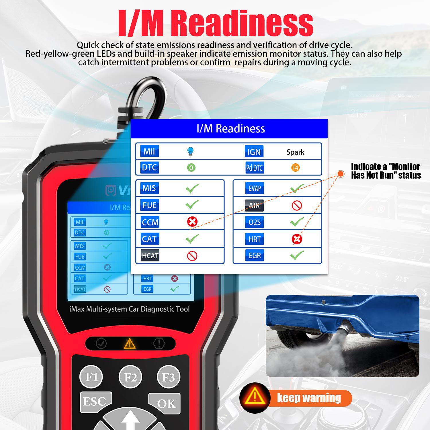 VIDENT iMax4303 JLR Komplett-System-Car im Kombibereich 1600;Diagnostic Tool for Jaguar and Land Rover Support Reset/OBDII Diagnostic/Service