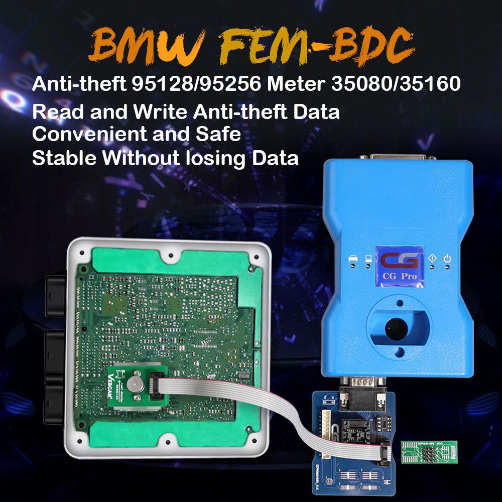 VXSCAN 8Pinadapter BMW FEM-BDC 95128/95256 Chip Anti-Diebstahl Data Reading Adapter Arbeit mit VVDI Prog/CG Pro 9S12/Orange5/iProg+ /UPA USB Programmer
