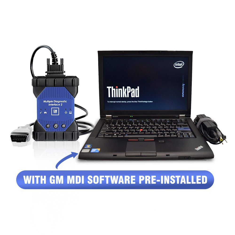 Wifi GM MDI 2 Diagnose Schnittstelle mit V2021.10.1 GM MDI Software Vorinstalliert auf Lenovo T40 Laptop I5 CPU 4GB Speicher Ready to Use