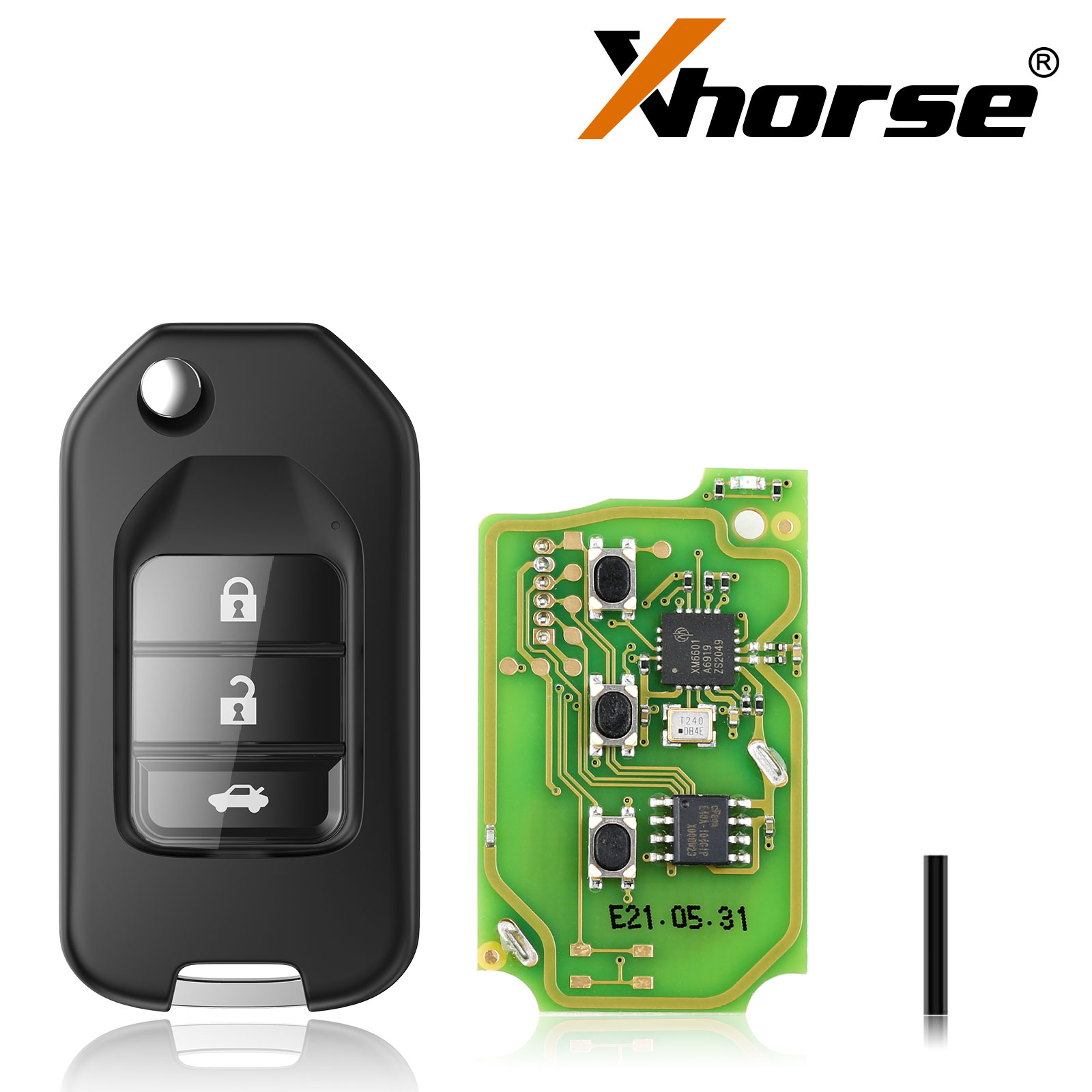 XHORSE VVDI2 Honda Type Wire Universal Remote Key 3 Buttons (Individuell verpackt) 5pcs/lot