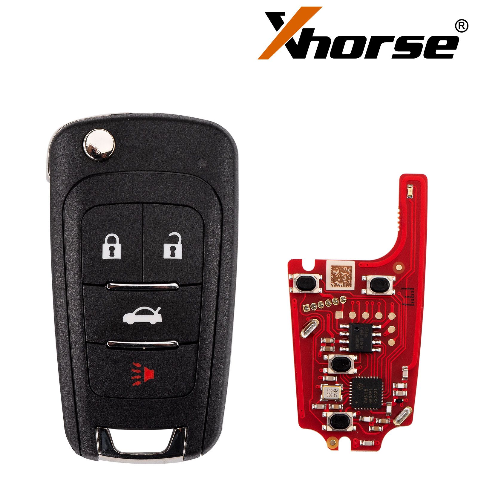XHORSE XKBU21EN for Buick Models Foldable 4 Buttons Second Generation Wired Remote 5pcs/lot