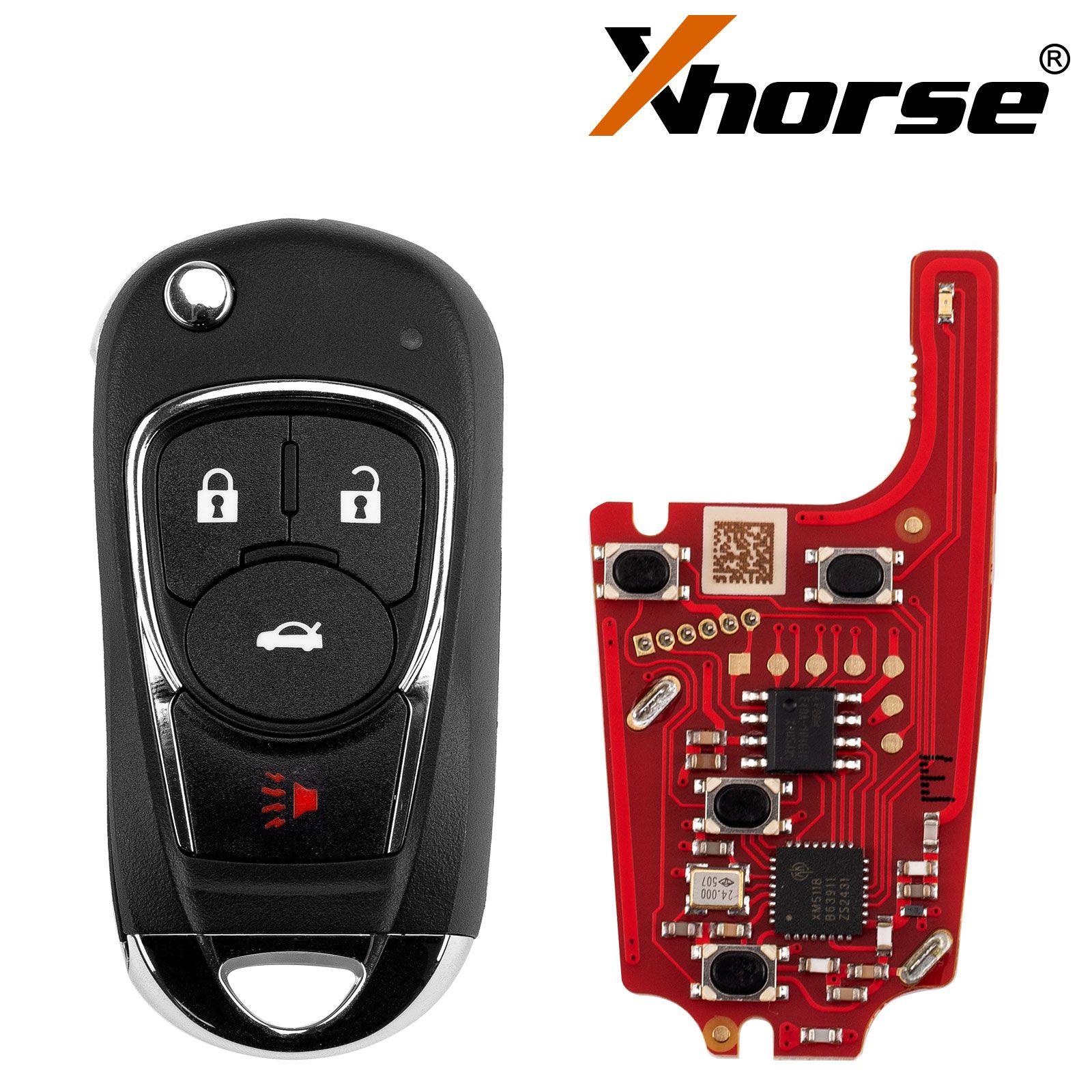 XHORSE XKBU22EN for Buick Model (Foldable 4 Buttons) Second Generation Wired Remote 5pcs/lot