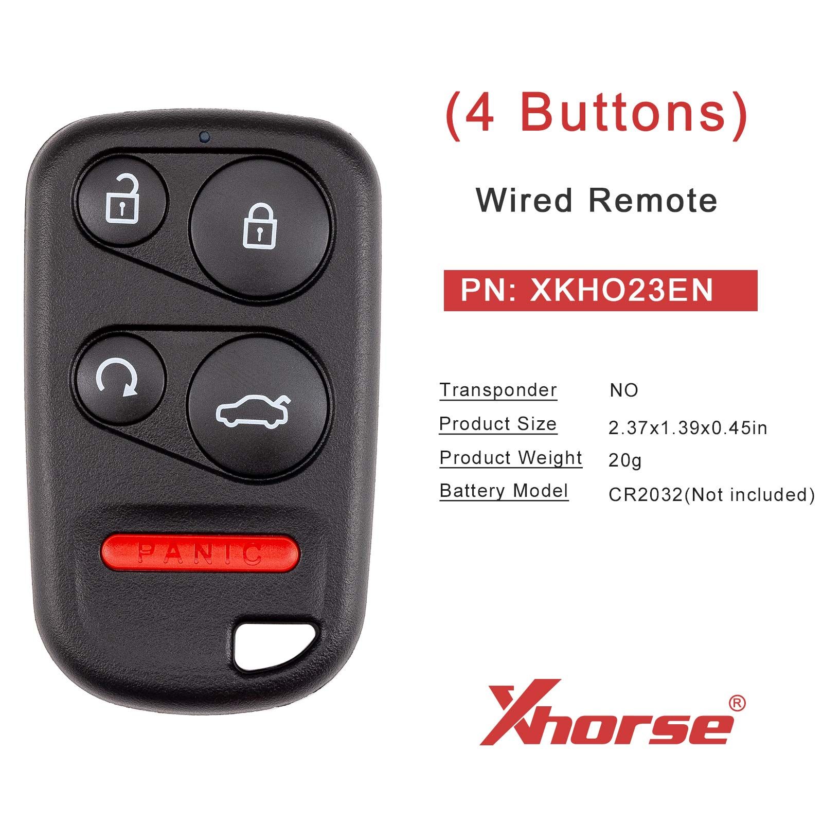XHORSE XKHO23EN BEN.T Style Wired Remote 4 Buttons Second Generation Universal Remote 5pcs/lot