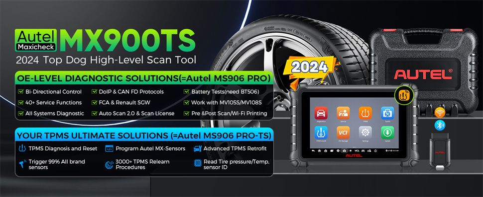 Autel MaxiCheck MX900TS MX900-TS Alle Systemdiagnostik mit vollen TPMS-Funktionen Bi-Directional 40+ Dienste aktualisiert von MX808TS/MX808STS/MK808TS