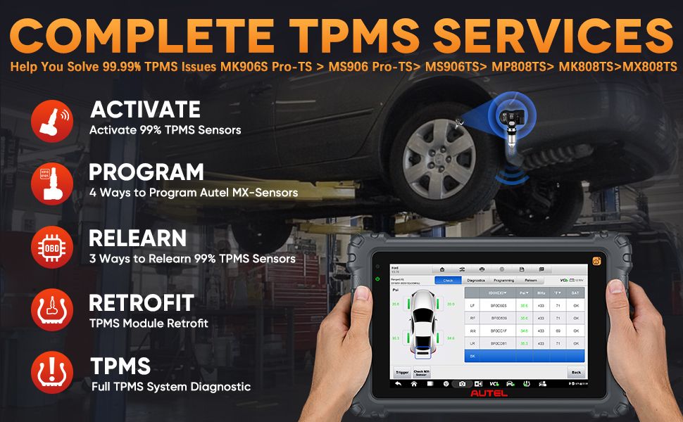 Autel MaxiCOM MK906Pro TS (MK906S PRO-TS) TPMS Diagnosescanner