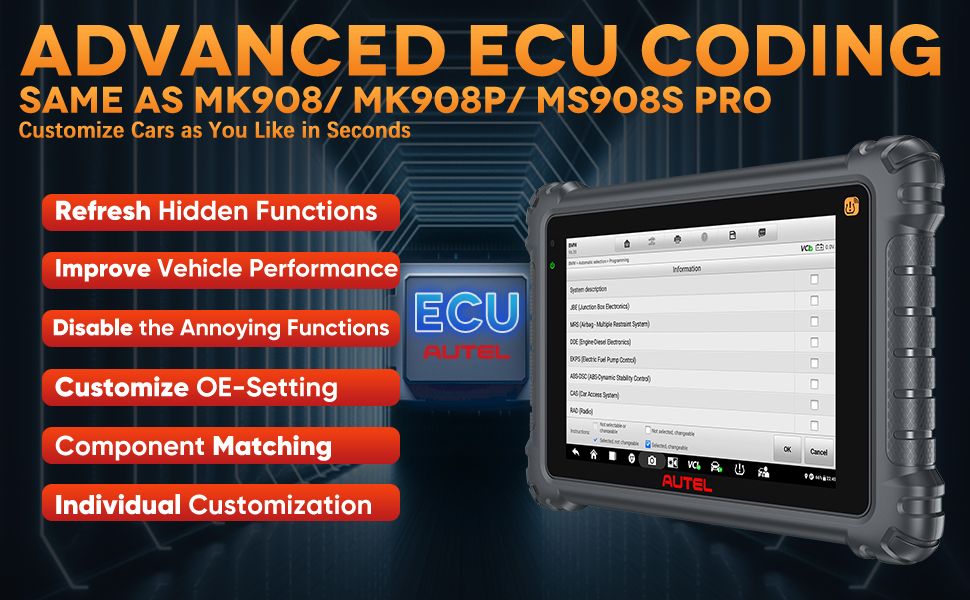Autel MaxiCOM MK906Pro TS (MK906S PRO-TS) TPMS Diagnosescanner