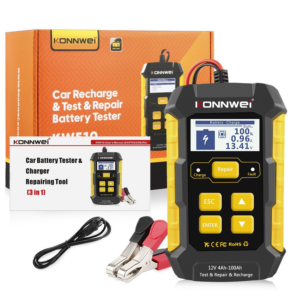 KONNWEI KW510 Full Automatic 12V Car Battery Tester