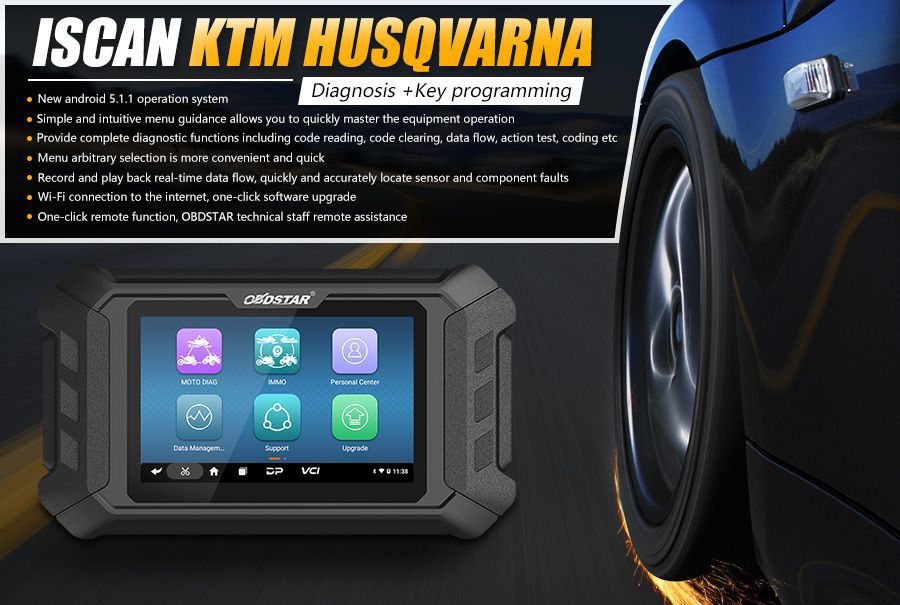 OBDSTAR iScan KTM/HUSQVARNA Intelligente Motorrad Diagnose Werkzeug Tragbare Tablet