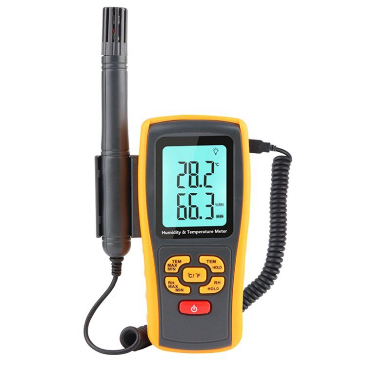 Tragbares industrielles digitales Thermometer Hygrometer K-Typ Thermoelement Labor Luft Temperatur Feuchte Meter