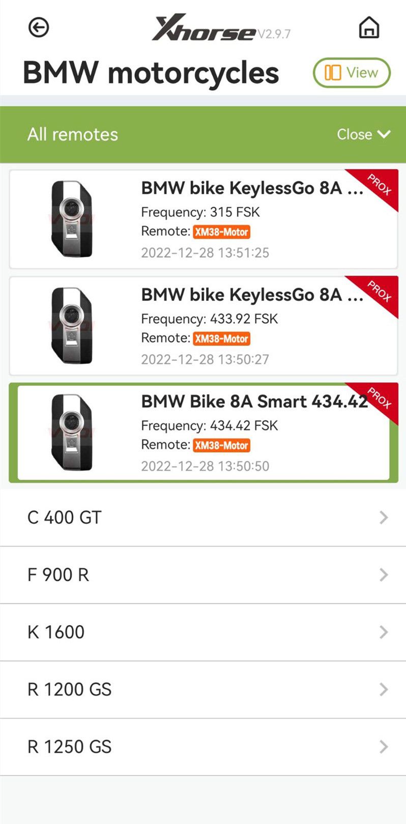 XHORSE XSBM90GL XM38 BMW Motorrad Smart Card Schlüssel