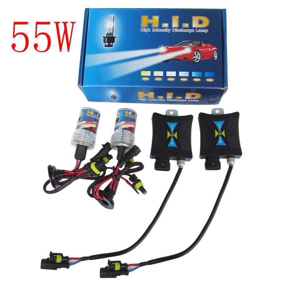 55W 12V Super HID Xenon Slim Ballast Kit 9005 6000K