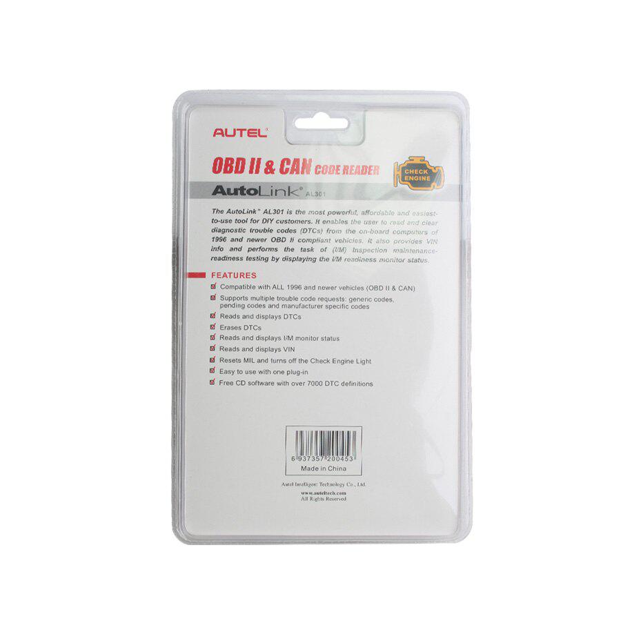 Autel AutoLink AL301 OBDII /CAN Code Reader