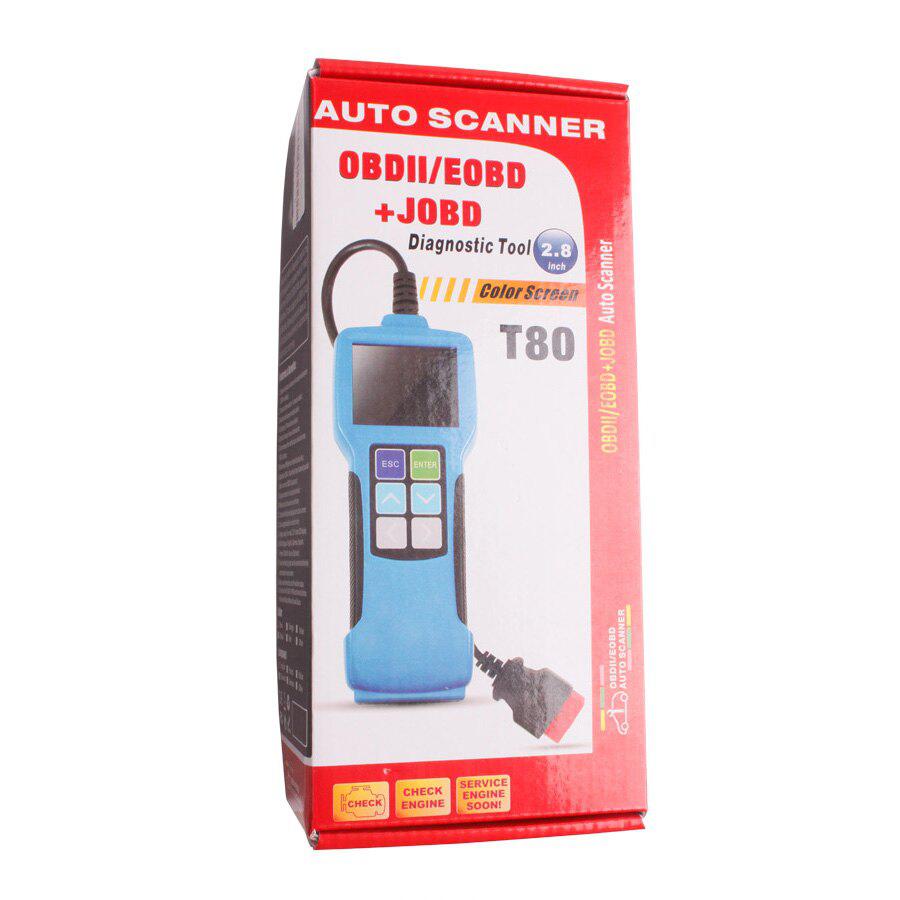 JOBD OBD2 EOBD Color Display Auto Scanner T80 Für Japan Cars Breiter Fahrzeugabdeckung mit CAN Protocol Support