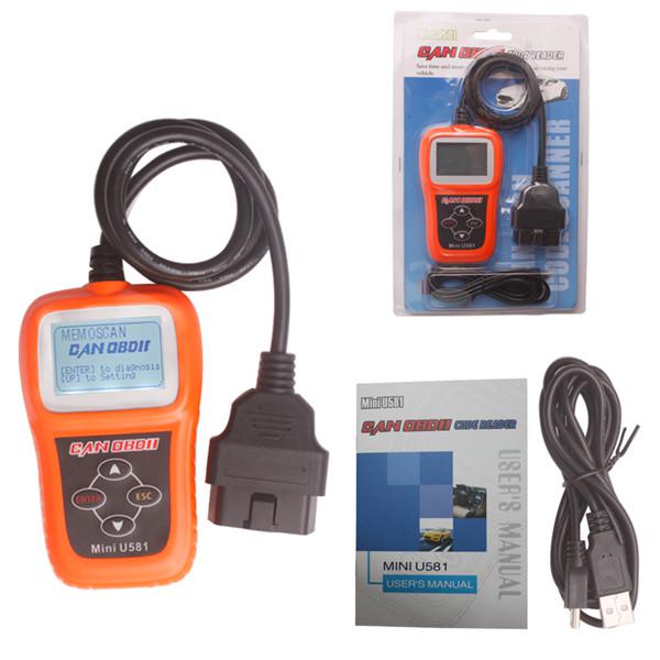 Memoscan Mini U581 CAN OBDII /EOBDII Reader Support Multisprachen Update Online